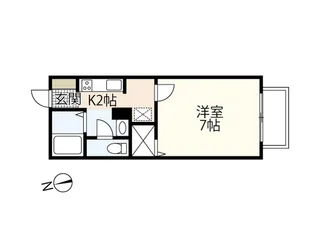 アプニールハイツ【1階】の間取り