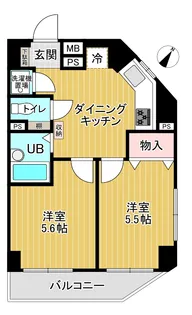 菱和パレス学芸大学【5階】の間取り