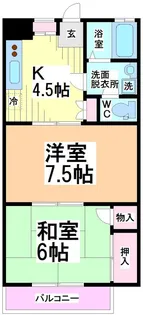 神奈川県川崎市多摩区中野島2【アパート】の間取り