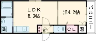 大阪府堺市西区浜寺石津町東5【アパート】の間取り