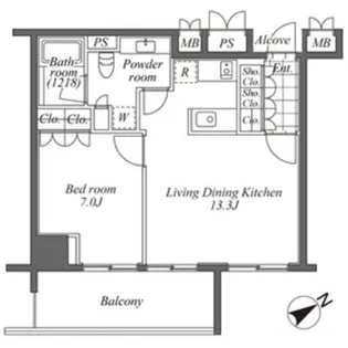 オーパスレジデンス恵比寿【3階】の間取り