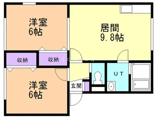 メゾンド・ソレイユ3号館B【1階】の間取り