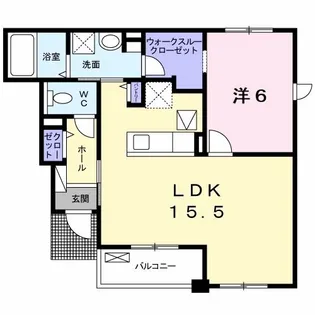 デュオ ルミエール I【1階】の間取り