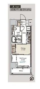 アーバンコア月島【9階】の間取り