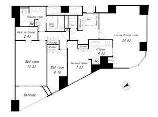 青山ザ・タワー【22階】の間取り