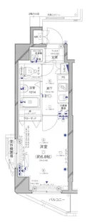 パレステュディオ新宿WEST【13階】の間取り