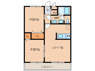 パ-クサイドフラットの間取り