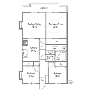 市川東レジデンス【2階】の間取り