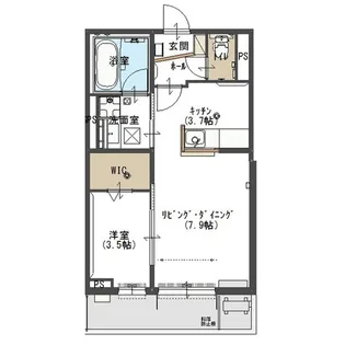 ブラン・ノワールG【3階】の間取り