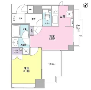 アルス恵比寿メイクス【6階】の間取り