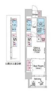 コンフォリア北堀江1丁目【4階】の間取り