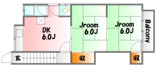 広島県広島市中区江波栄町【アパート】の間取り