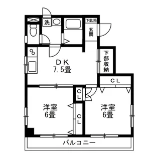 ハイネス富士見ヶ丘【4階】の間取り
