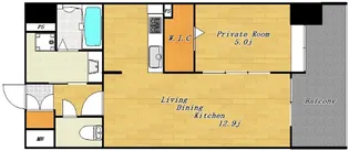 THEGRANDWASHU中広通り【7階】の間取り