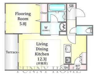 Reve自由が丘【1階】の間取り