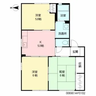 レガート外町 F棟【2階】の間取り