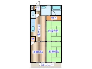 メルシーハイツ飯田K棟【2階】の間取り