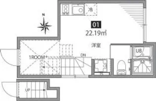 グランエッグス四谷N【2階】の間取り