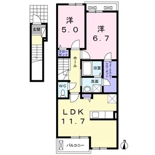 フローラ【2階】の間取り