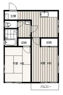 キャッスルハイツK【1階】の間取り