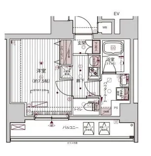 メインステージ浅草入谷I【12階】の間取り