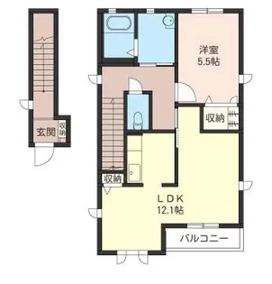 カーサ・クワトロI【2階】の間取り