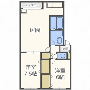 ファミーユエザンスII【1階】の間取り