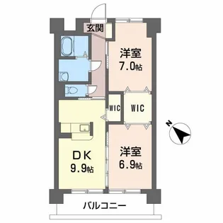ブルースカイマンションVII【7階】の間取り