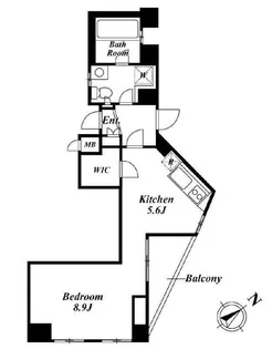 レジデンス広尾【8階】の間取り
