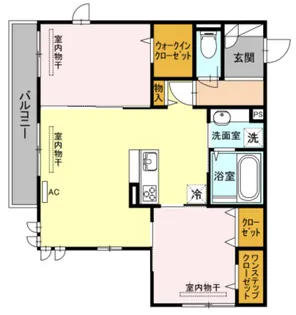 ラフィネ宿河原【2階】の間取り