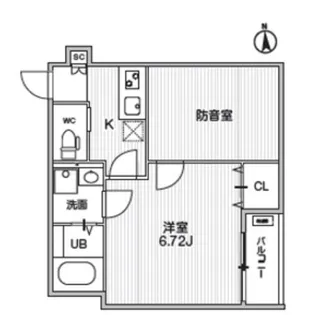 T s Cuore MUSE落合【2階】の間取り