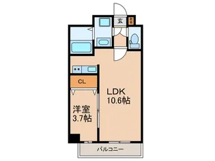 PREMIAGE室見【6階】の間取り