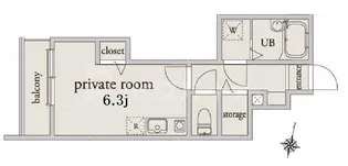 アーベインテラス桜台【1階】の間取り
