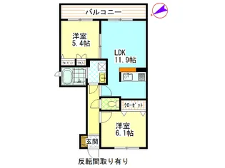 Aventino B棟(仲手10%割引)【1階】の間取り