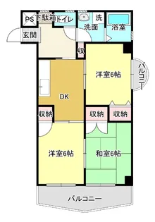 ファミーユワカマツ【4階】の間取り
