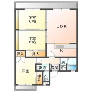 フラワーマンション【3階】の間取り