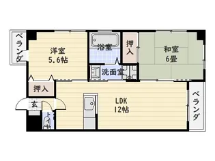 GREEN LIFE シンガイ中央ビル【4階】の間取り