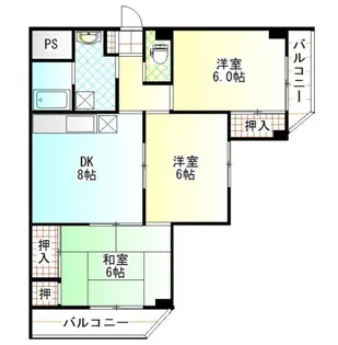 サンモデール上祖師谷【3階】の間取り
