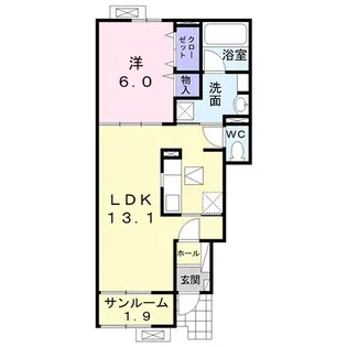 オアシーII【1階】の間取り