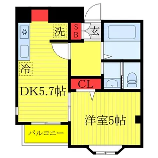 アストラル白山【2階】の間取り
