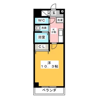ラフィーネ名駅西【3階】の間取り
