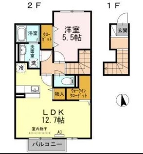 グランツ松島 Dの間取り