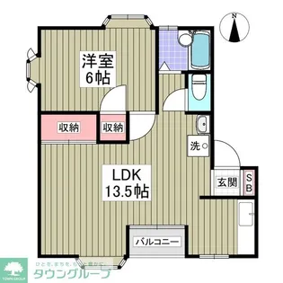 ルビーヒルズB【1階】の間取り