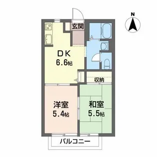 ヴォルテール A【2階】の間取り