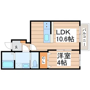 アル・ソーレI【1階】の間取り