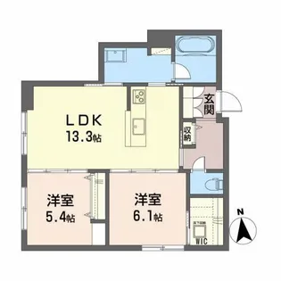 広瀬橋桜館【1階】の間取り