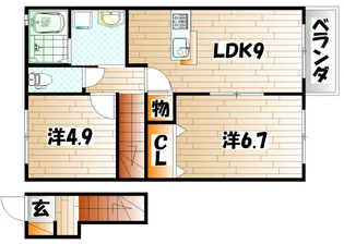 エルメゾン霧が丘【2階】の間取り