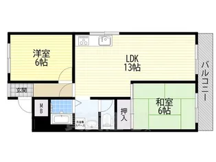 マンションサンコー【2階】の間取り