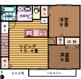 ルーエ・ヴァルト【2階】の間取り