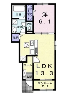 レイフォレスト曙町【1階】の間取り